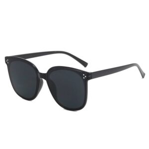 Black Oval Lens Frame Sunglasses