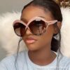 Brown Infinity Large Frame Sunglasses(Wholesales)