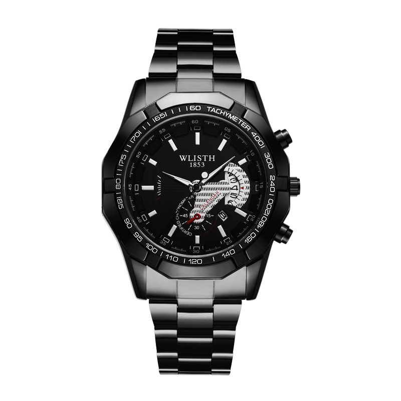 Luxury Men Wrist Watch Plus Box - Gift Idea - Black